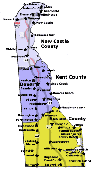 State Of Delaware Map